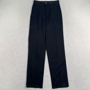 VTG Rockies Jeanswear Pants 28/7 *25x30‎ Twill Straight High Waist Pleated Black